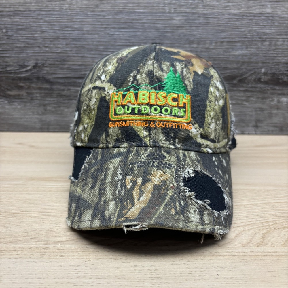 Habisch Outdoors Hat Cap Strap Back Mens One Size Green Camo Outdoor Cap